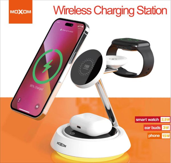 Moxom MX-ST13 3-in-1 Wireless Charging Station - Image 3