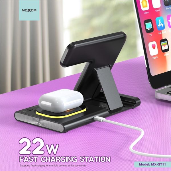 Moxom MX-ST11 3-in-1 Wireless Charging Station - Image 3