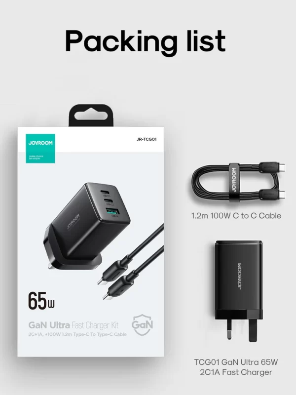 Joyroom JR-TCG01 65W GaN Ultra Fast Charger - Image 2