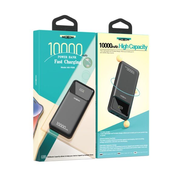 Moxom MX‑PB98 10000mAh LCD Fast‑Charging Power Bank - Image 2