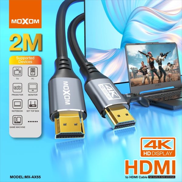Moxom MX‑AX55 2 m HDMI Cable (4K Ultra HD) - Image 2