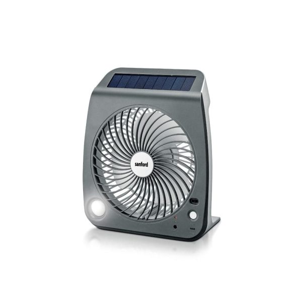 Sanford 2‑in‑1 Rechargeable Solar Table Fan